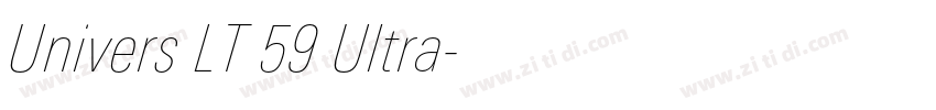 Univers LT 59 Ultra字体转换